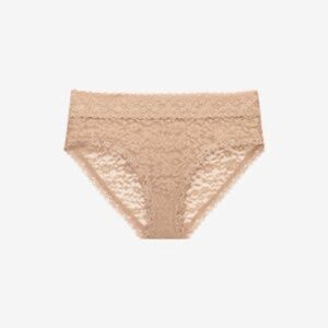 ThirdLove Everyday Lace Mid-rise Brief Taupe - Size 1X